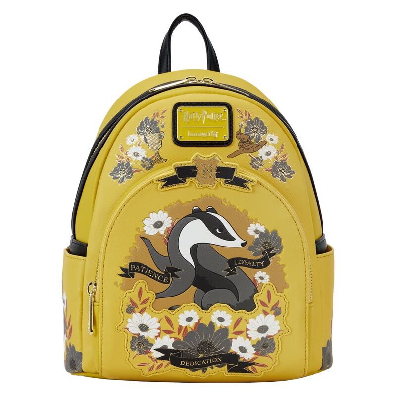 Loungefly Leather Harry Potter Hufflepuff House Tattoo Mini Backpack