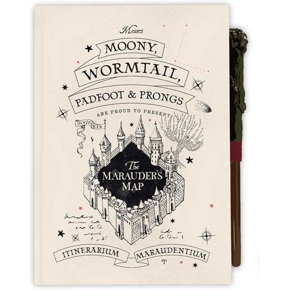 Erik Harry Potter Marauder's Map A5 Premium Heat Change Notebook
