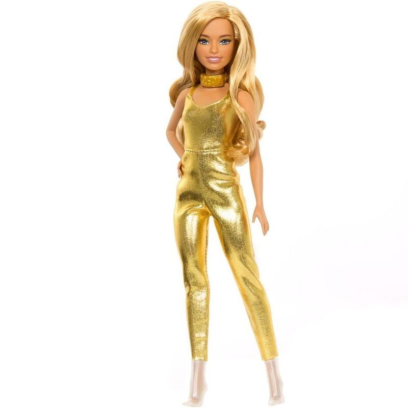 Barbie Petite Golden Dreams Jumpsuit 65th Anniversary Fashionistas Doll