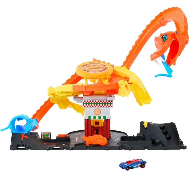 Hot Wheels City Hot Wheels City Snake & Pizza Shop Playset