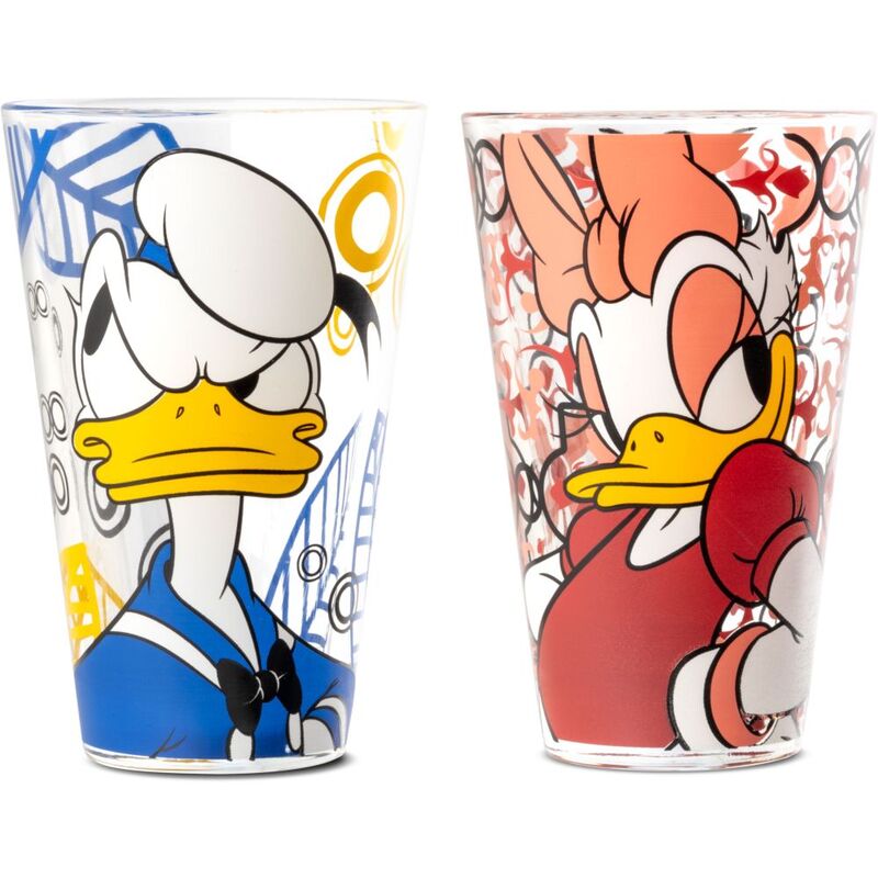 Egan Disney - Donald & Daisy - Forever & Ever Glass Cups 310ml (Set of 2)