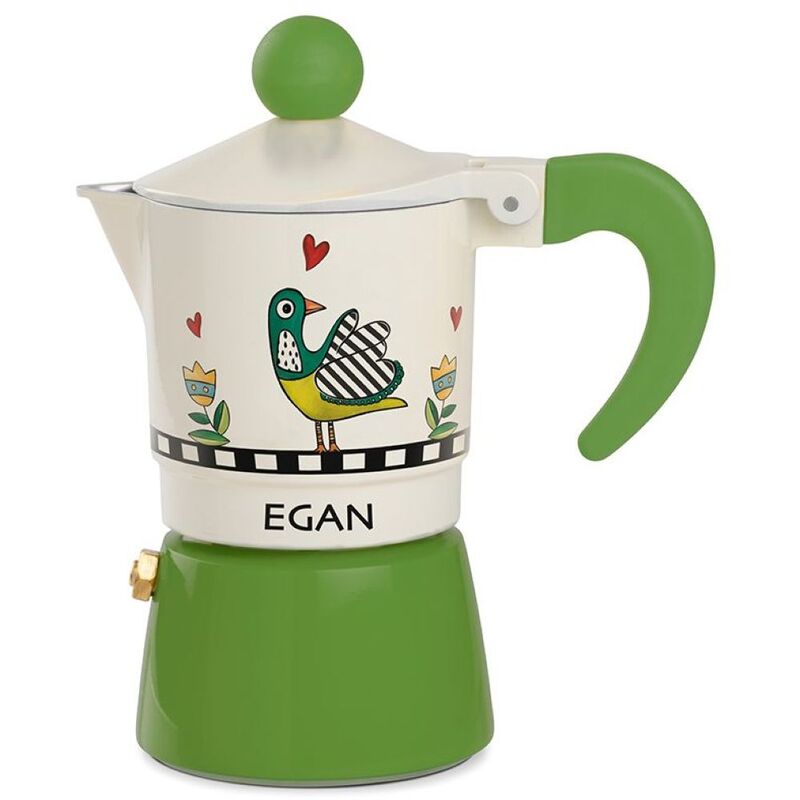 Egan Cocorico Moka Coffee Maker - Green (Set of 2)