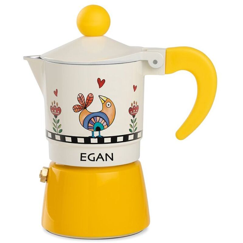 Egan Cocorico Moka Coffee Maker - Yellow (Set of 2)