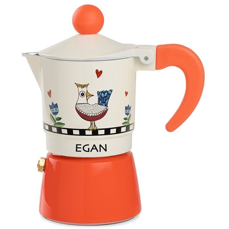 Egan Cocorico Moka Coffee Maker  (Set of 2) - Orange