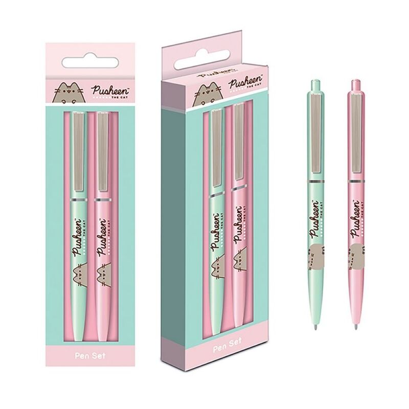 Pyramid Pusheen Botanical Pen Set (Pack of 2)