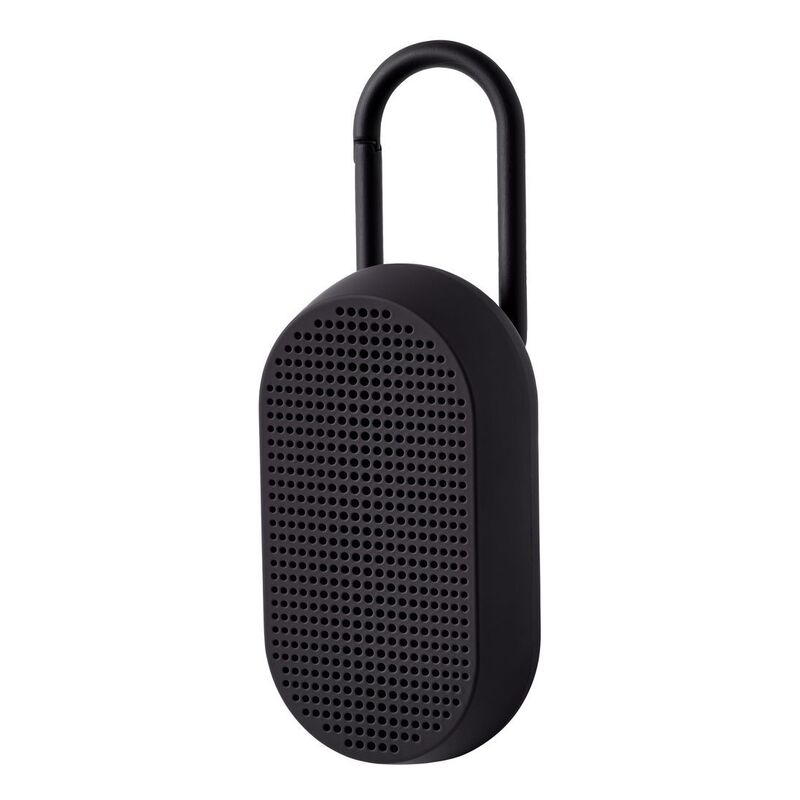 Lexon Mino T Bluetooth Speaker With Built-In Carabiner - Black