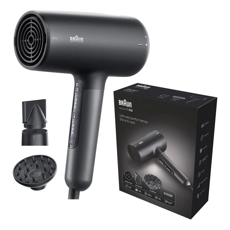 Braun Hairdryer HD4.2 Hair Dryer 2100W BRHD425SDE - Electro Black