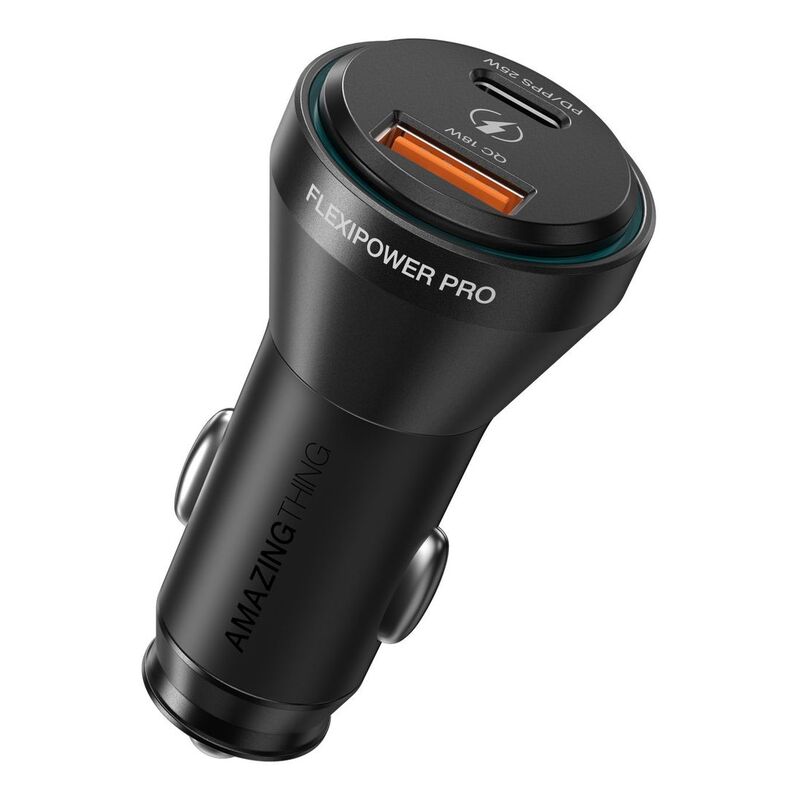 AmazingThing FlexiPower Pro PD 43W 2 Port Car Charger - Black