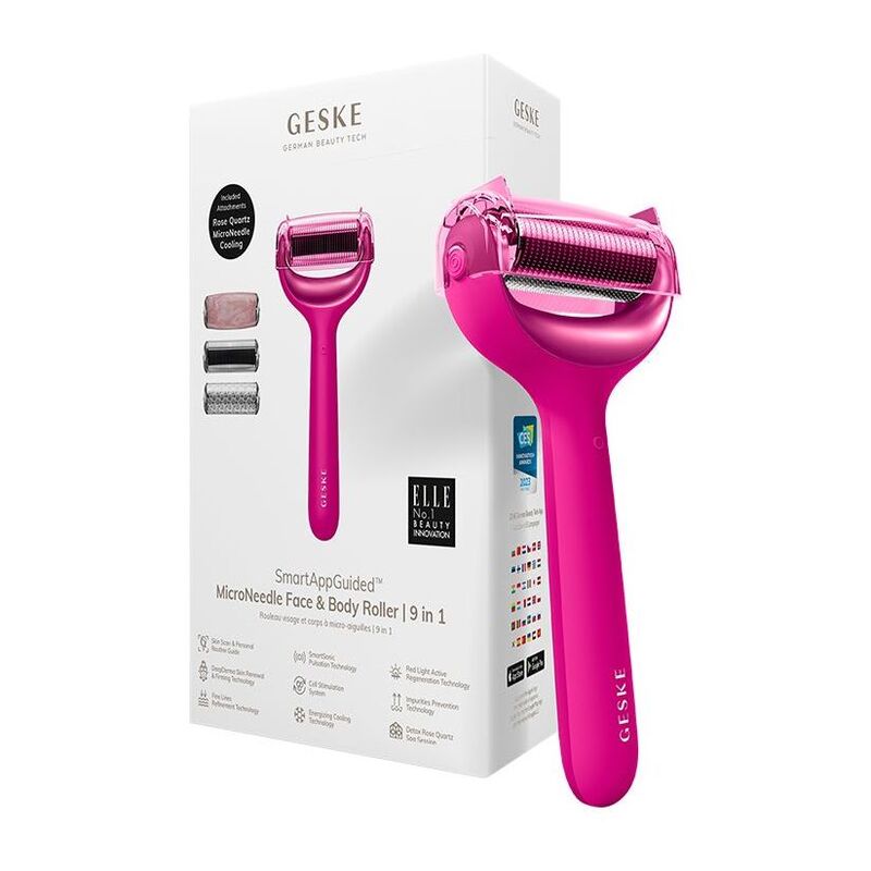 GESKE Micro Needle Face & Body roller 9 in 1 - Magenta