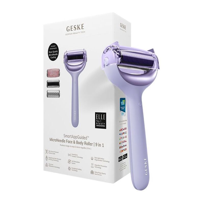 GESKE Micro Needle Face & Body roller 9 in 1 - Purple