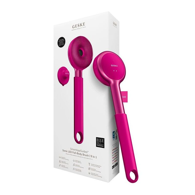 GESKE Sonic LED Full-Body Brush 9 in 1 - Magenta