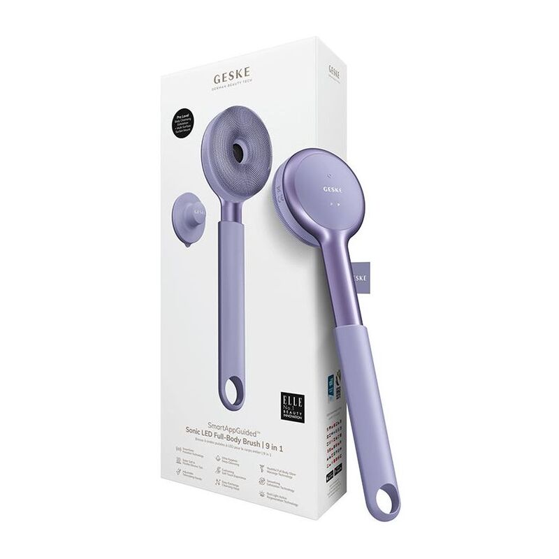 GESKE Sonic LED Full-Body Brush 9 in 1 - Purple