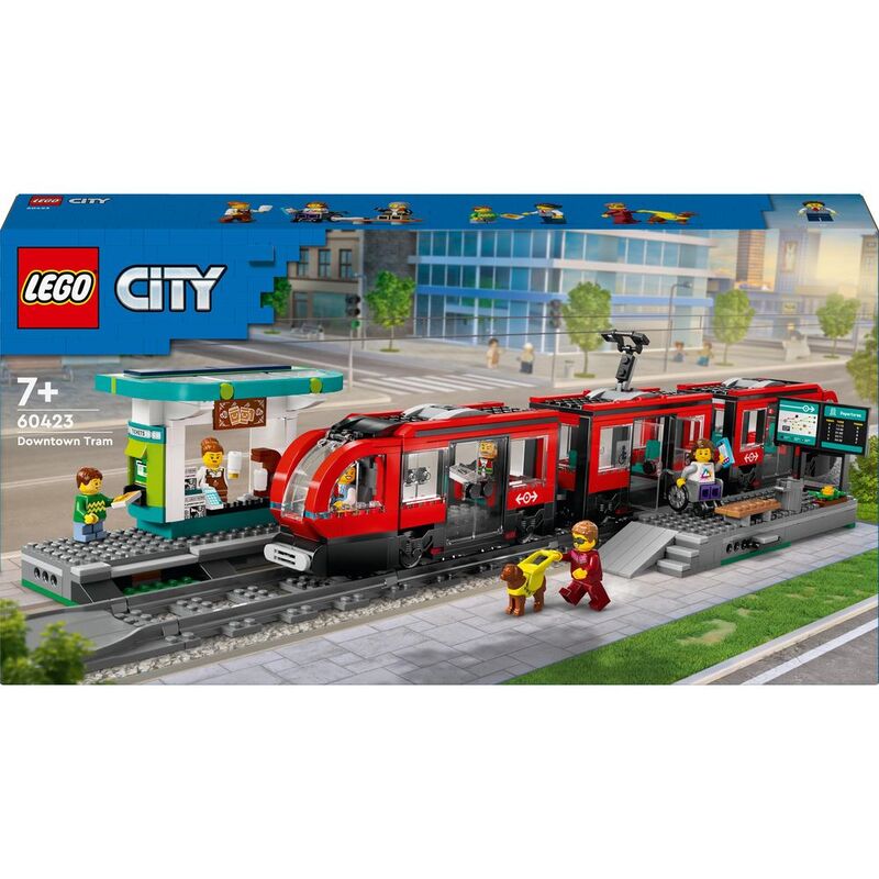 LEGO City Downtown Tram and Station Toy Set 60423