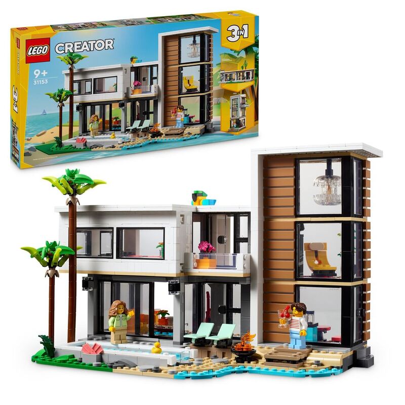 LEGO Creator 3in1 Modern House Toy Playset for Kids 31153