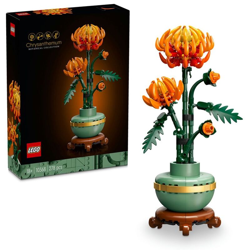 LEGO Icons Chrysanthemum Flower Decor Building Set 10368 (278 pieces)