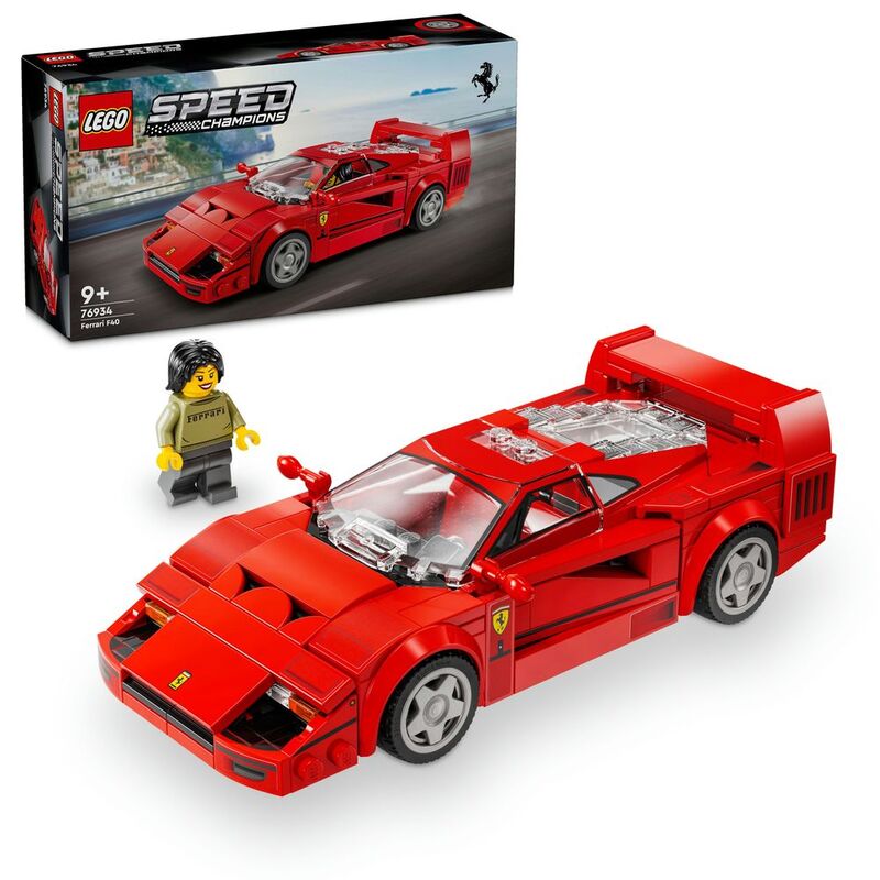 LEGO Speed Champions Ferrari F40 Supercar Vehicle Toy 76934 (318 pieces)