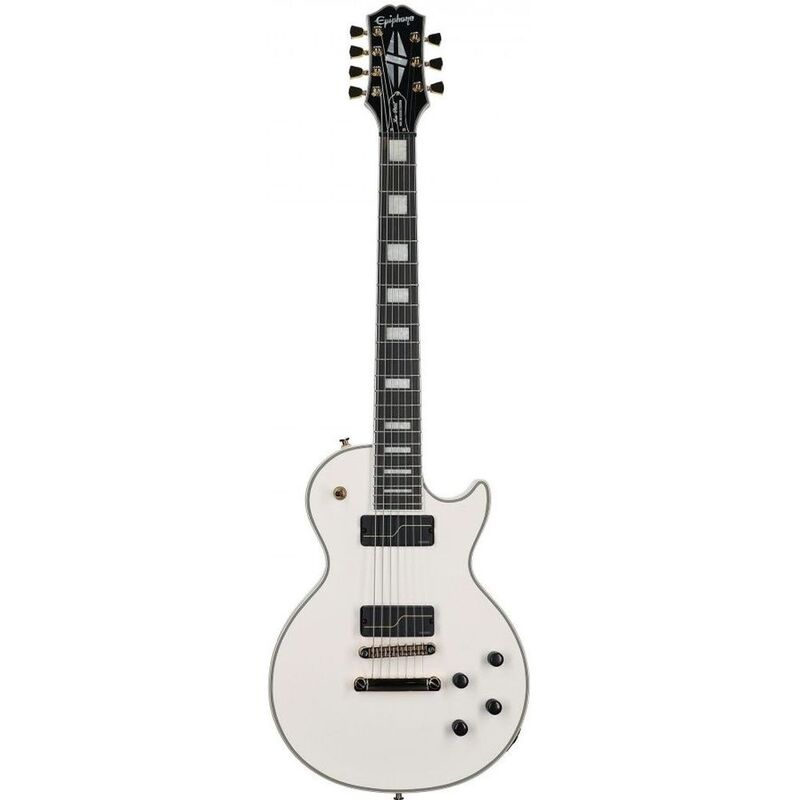 Epiphone EILPCMKH7BWGH3 Matt Heafy Les Paul Custom Origins Electric Guitar - 7 Strings Bone White