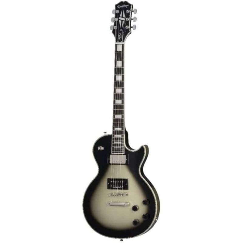 Epiphone EILPCAJV5ASBNH31 Adam Jones Les Paul Custom Korin Faught Sensation - Antique Silverburst