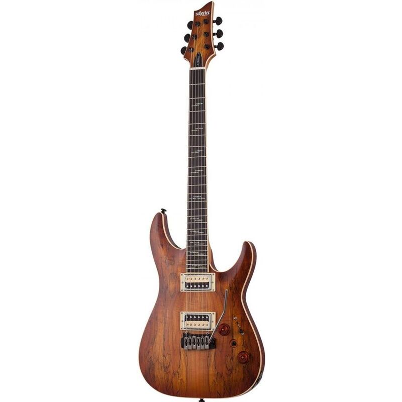 Schecter 3338 Electric Guitar C-1 Exotic Spalted Maple - Satin Natural Vintage Burst