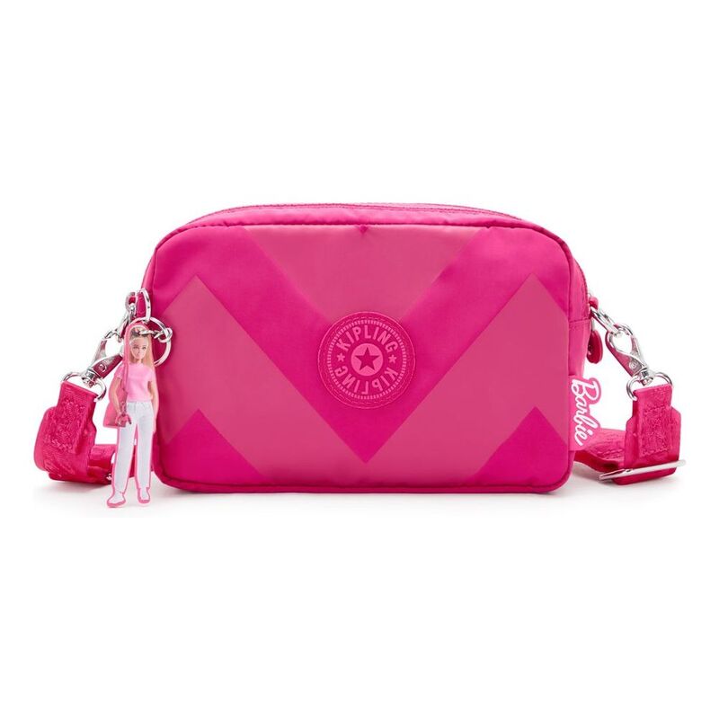 Kipling Milda-Barbie Milda Crossbody Bag With Detachable And Adjustable Shoulder Straps-Power Pink