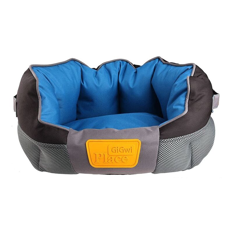 Gigwi Place So ft. Pet Bed Canvas TPR - Blue & Black - Large