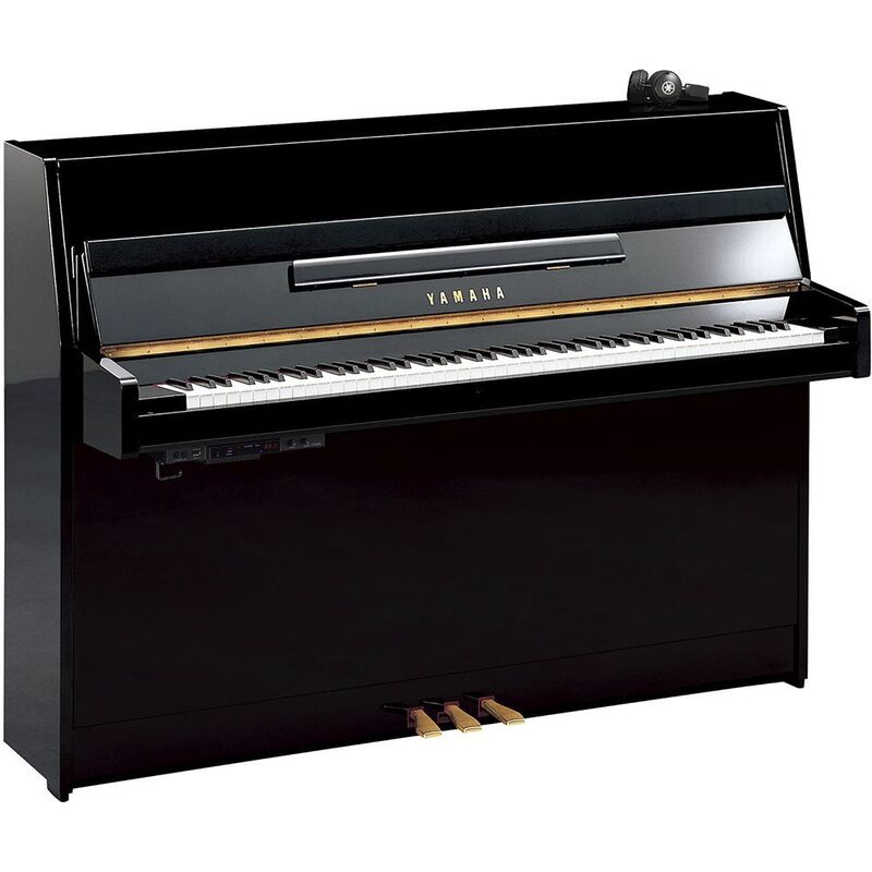 Yamaha JU109 Silent Piano Polished Ebony Upright Piano