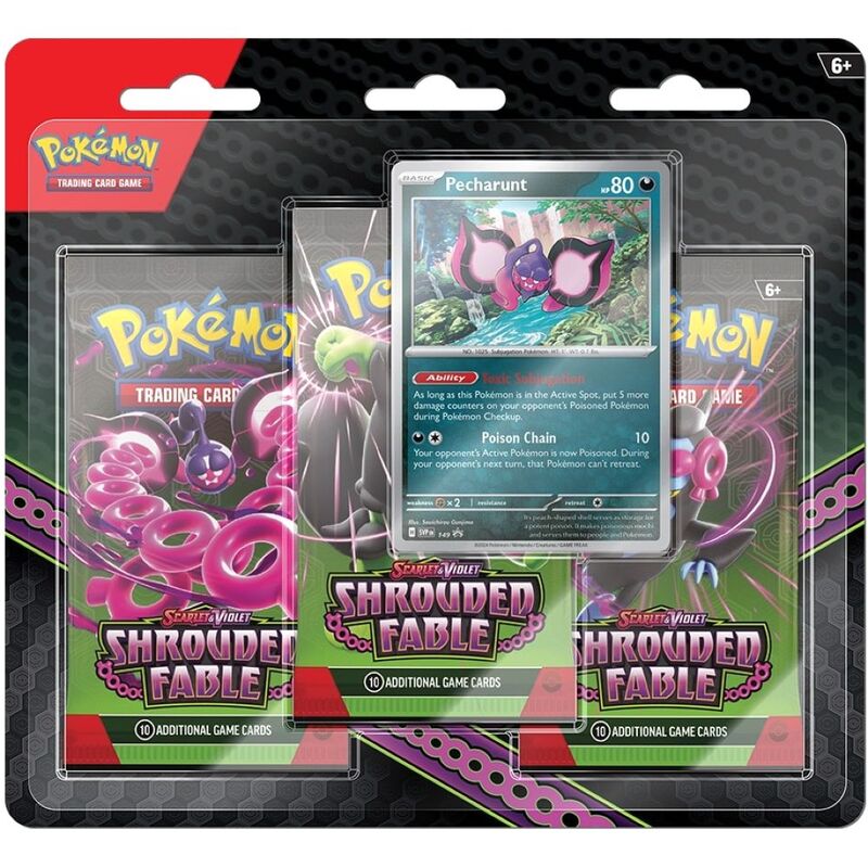 Pokemon TCG Scarlet & Violet Sv6.5 Shrouded Fable 3 Pack Blister