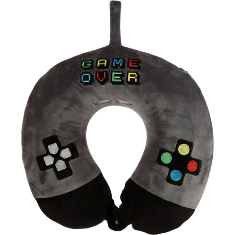 Puckator Relaxeazzz Game Over Plush Memory Foam Travel Pillow