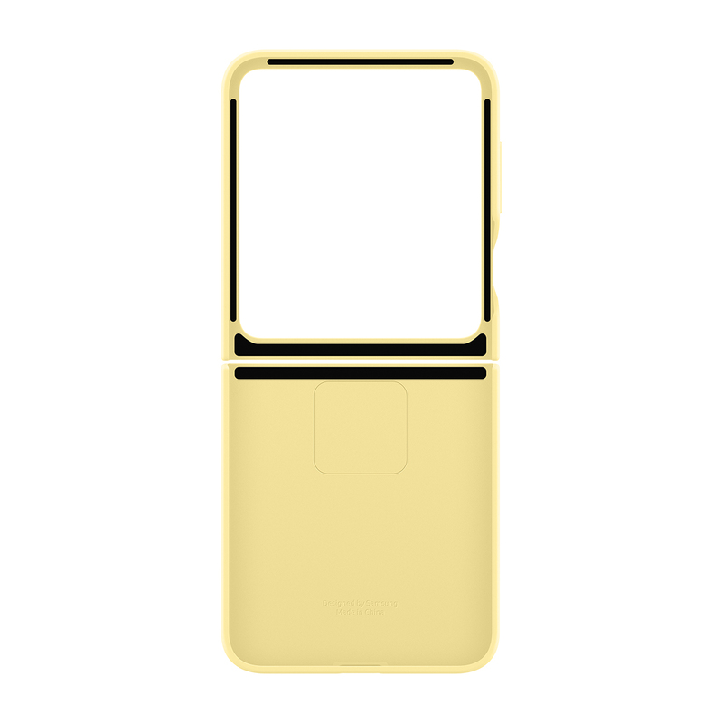 Samsung Flip6 Silicone Case With Ring - Yellow