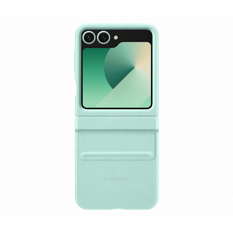 Samsung Flip6 Flap Vegan Leather Case - Mint