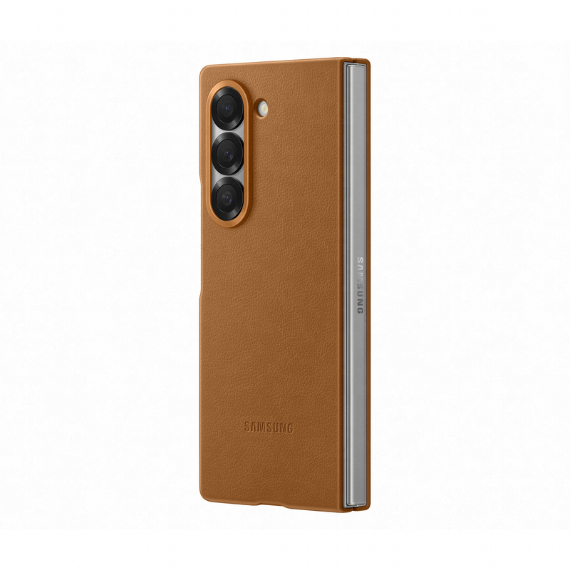 Samsung Fold6 Vegan Leather Case - Brown