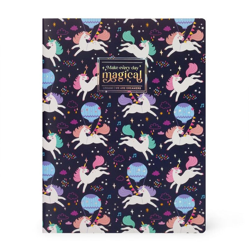 Legami Lined Notebook - Quaderno - Large - Unicorn (18.5 x 24.8 cm)