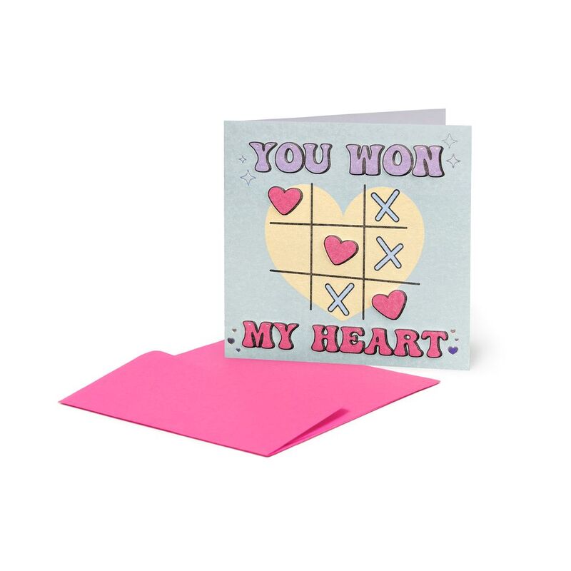 Legami Small Greeting Card - Tic-Tac-Toe (7 x 7 cm)