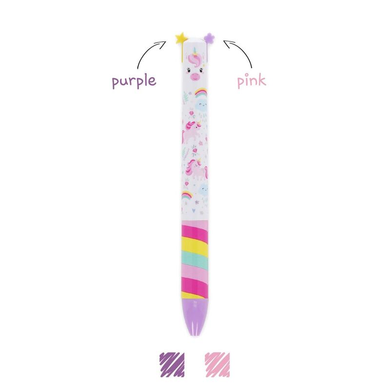 Legami Two-Colour Ballpoint Pen - Click & Clack - Unicorn