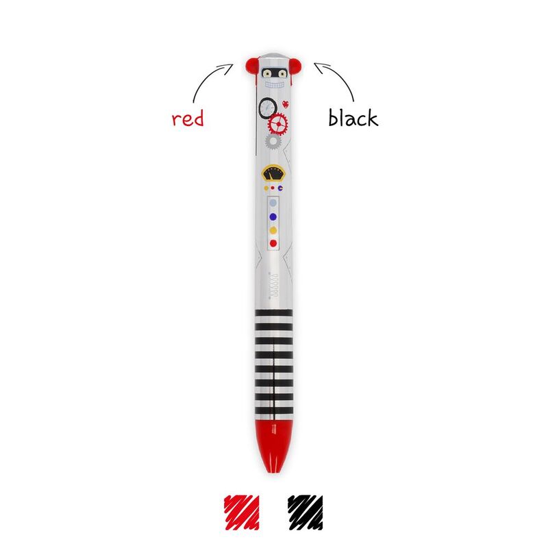 Legami Two-Colour Ballpoint Pen - Click & Clack - Robot Legami Two-Colour Ballpoint Pen - Click & Clack - Robot