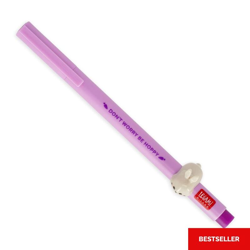 Legami Gel Pen with Animal Decoration - Lovely Friends - Bunny Legami Gel Pen with Animal Decoration - Lovely Friends - Bunny