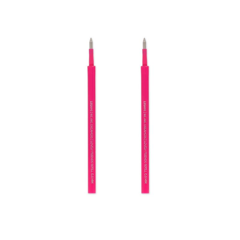 Legami Set of 2 Refills for Gel Pen - Lovely Friends - Pink