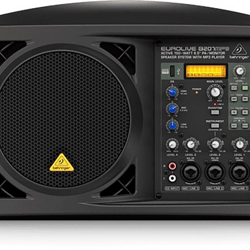 Behringer Eurolive B207MP3 150W 6.5 inch Personal PA/Monitor Speaker