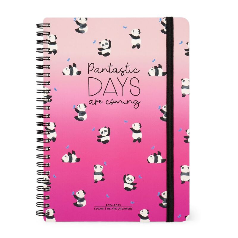 Legami Large 16-Month Weekly Spiral-Bound Diary - 2024/2025 - Panda (15 x 21 cm)