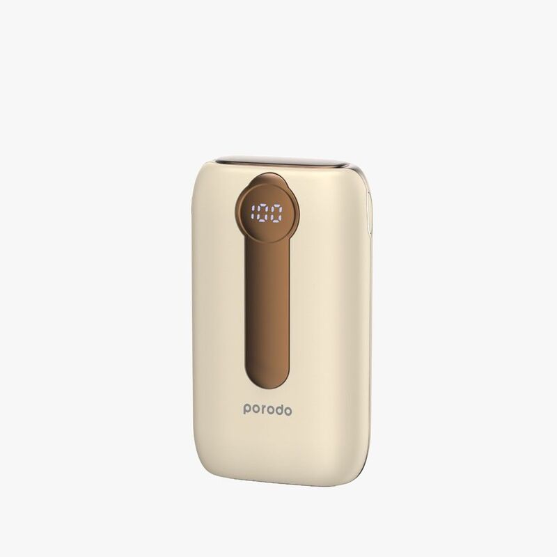 Porodo 10000Mah 4 Power Bank Station Lightning/Type-C Integrated Cable-Gold