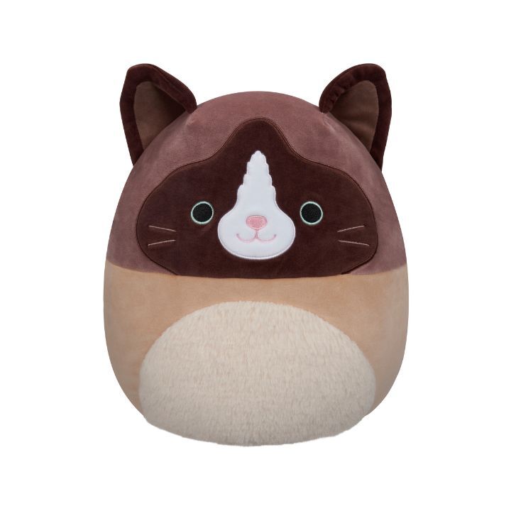 Squishmallows Woodward Brown And Tan Snowshoe Cat 12-Inch Plush Toy