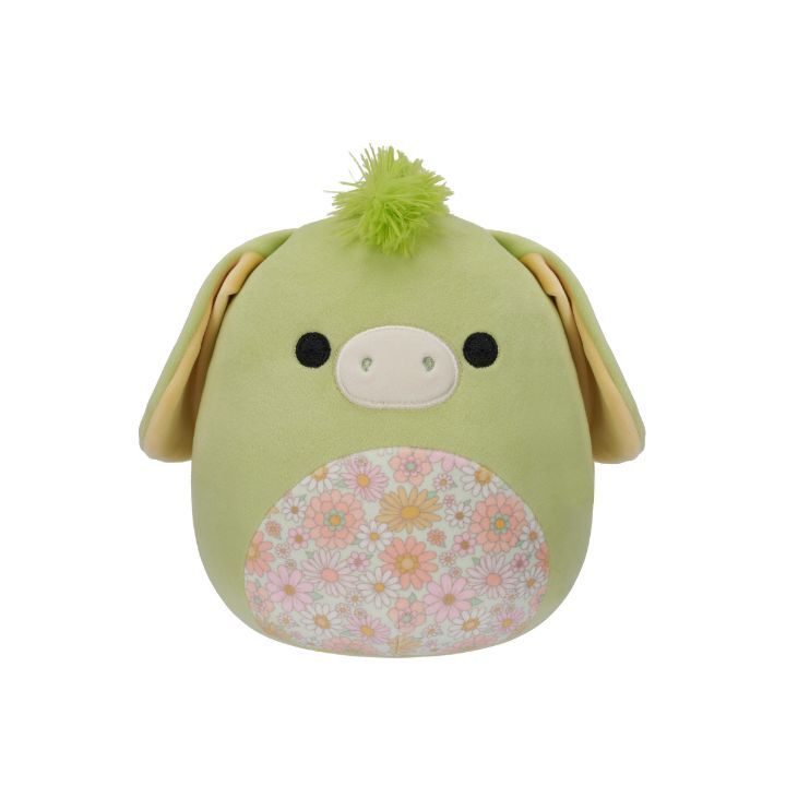 Squishmallows Juniper The Green Donkey With Floral Belly 7.5-Inch Plush Toy