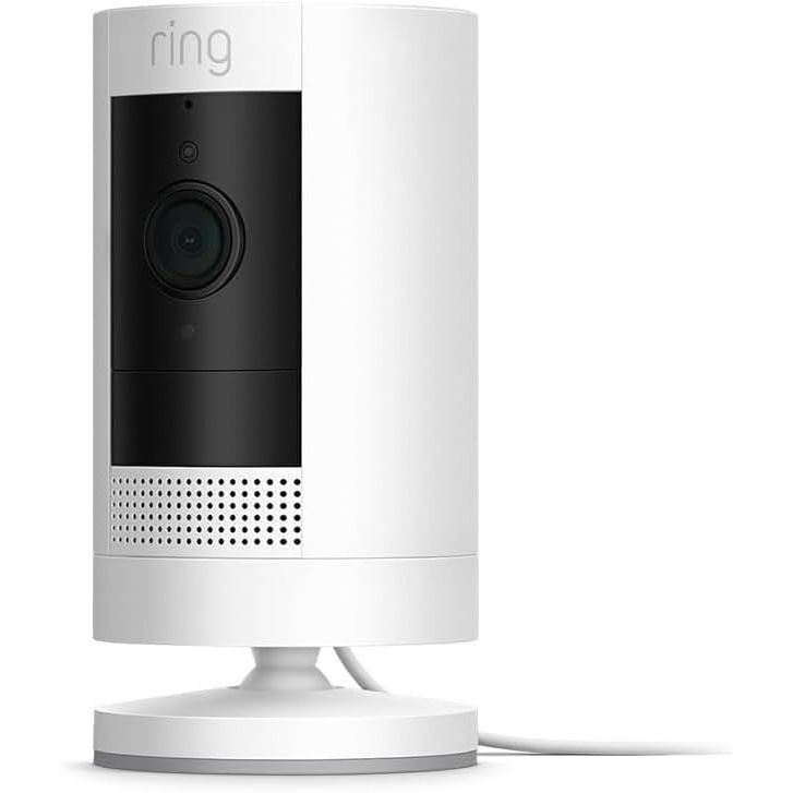 Ring Stick Up Cam Plug-In Camera - White (ME)