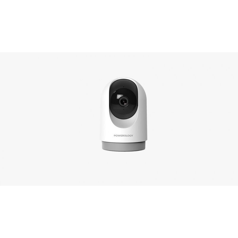 Powerology Bluetooth Indoor Ptz Camera 3MP - White Powerology Bluetooth Indoor Ptz Camera 3MP - White