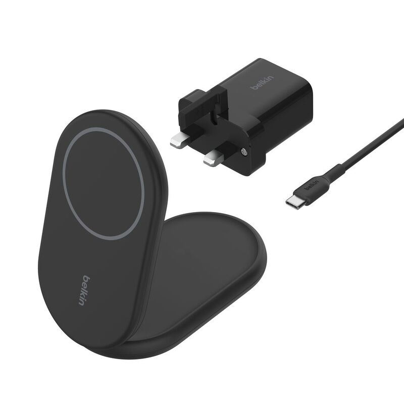 Belkin Wireless Charger Qi2 Magnetic Foldable - Black Belkin Wireless Charger Qi2 Magnetic Foldable - Black