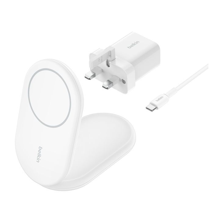 Belkin Wireless Charger Qi2 Magnetic Foldable - White