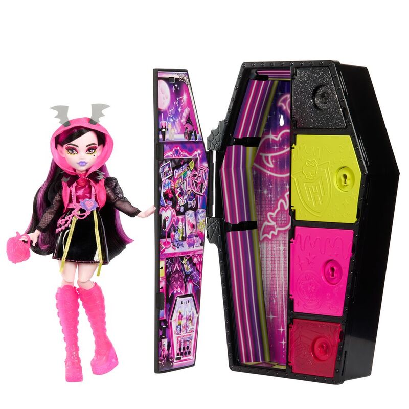 Monster High Skulltimates Secrets Neon Frights Draculaura Glow In The Dark Doll