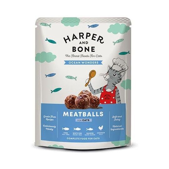 Harper & Bone Cat Pouch Adult Ocean Wonders Fish 85g Harper & Bone Cat Pouch Adult Ocean Wonders Fish 85g