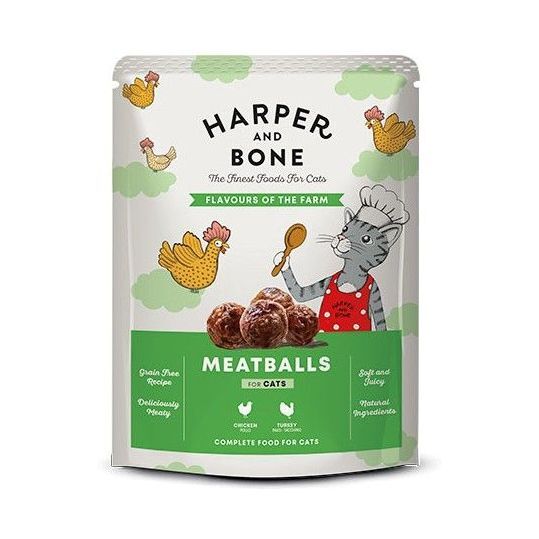 Harper & Bone Cat Pouch Adult Flavors Farm Aves 85G