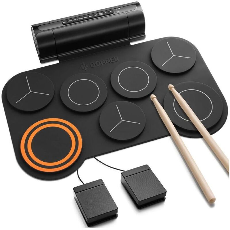 Donner DED-20 Roll Up Electronic Drum Pad - Black